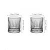 European Striped Spirits Cup Whiskey Glass Classic Cup for Party Bar Vintage Western Wine Cups Cocktail Beverage Cup Glass Cup