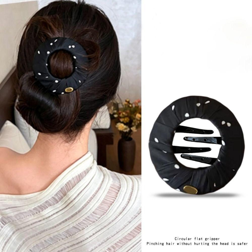 ABS Hair Clip Round Shape Soft Clips Creative Gift Hairpins for Lying Down and Driving