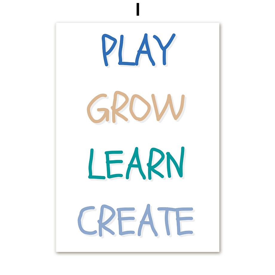 Кран Экскаватор Трактор Грузовик Алфавит Цифры Плакаты и принты Холст Картина Скандинавское настенное искусство Картины Детская комната Домашний декор