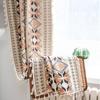 Vintage Floral Jacquard Kitchen Curtains with Tassel Trim - Farmhouse Semi-Sheer Window Treatments for Bay Window, Rose Patterned Cafe Curtains