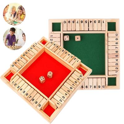 Паб Бар Вечеринка Игрушки Образовательные Игрушки Shut The Box Игра в кости Настольная игра Деревянные клапаны и кости Игра