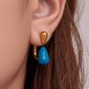 Exquisite Trendy Flowing Drip Oil Rubber Plug Earrings, Simple and Versatile, Fashionable Temperament, Personalized Earrings and Earrings