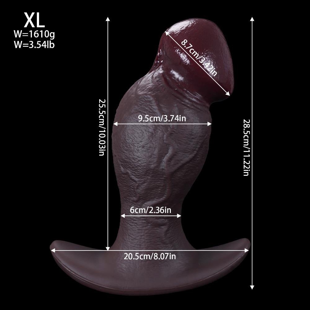 Реалистичный дилдо с гигантской грибовидной головкой - Силиконовый мягкий анальный/вагинальный дилататор, носимая SM секс-игрушка для женщин