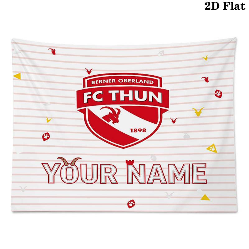 Custom Name FC Thun Printed Tapestry – Wall Hanging for Bedrooms, Dorms, and Home Decor