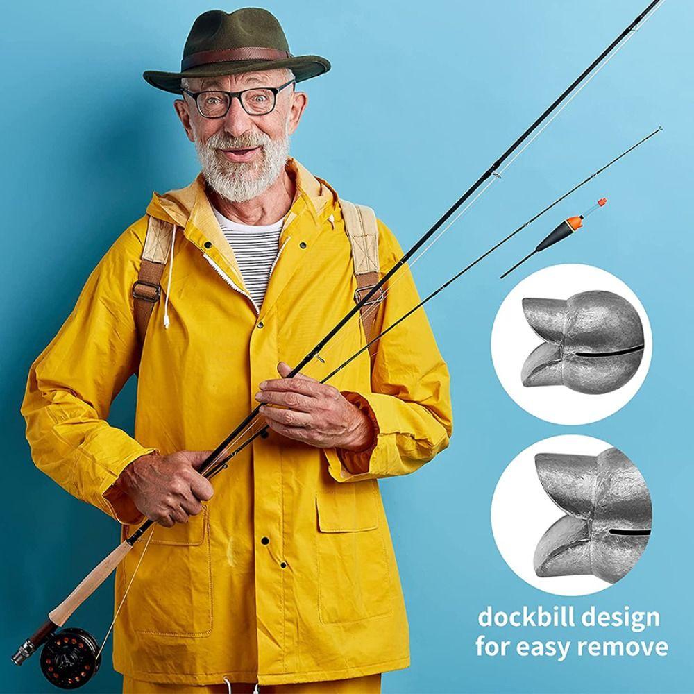 50PCS Bite Lead Fishing Bite Lead Fishing Lead Sinker Counterweight Clamp Lead Pendant