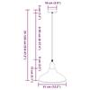 VidaXL Lampe suspendue réglable hauteur E27 blanc brillant Ø31cm métal, éclairage suspendu, éclairage suspendu de cuisine, 4103442