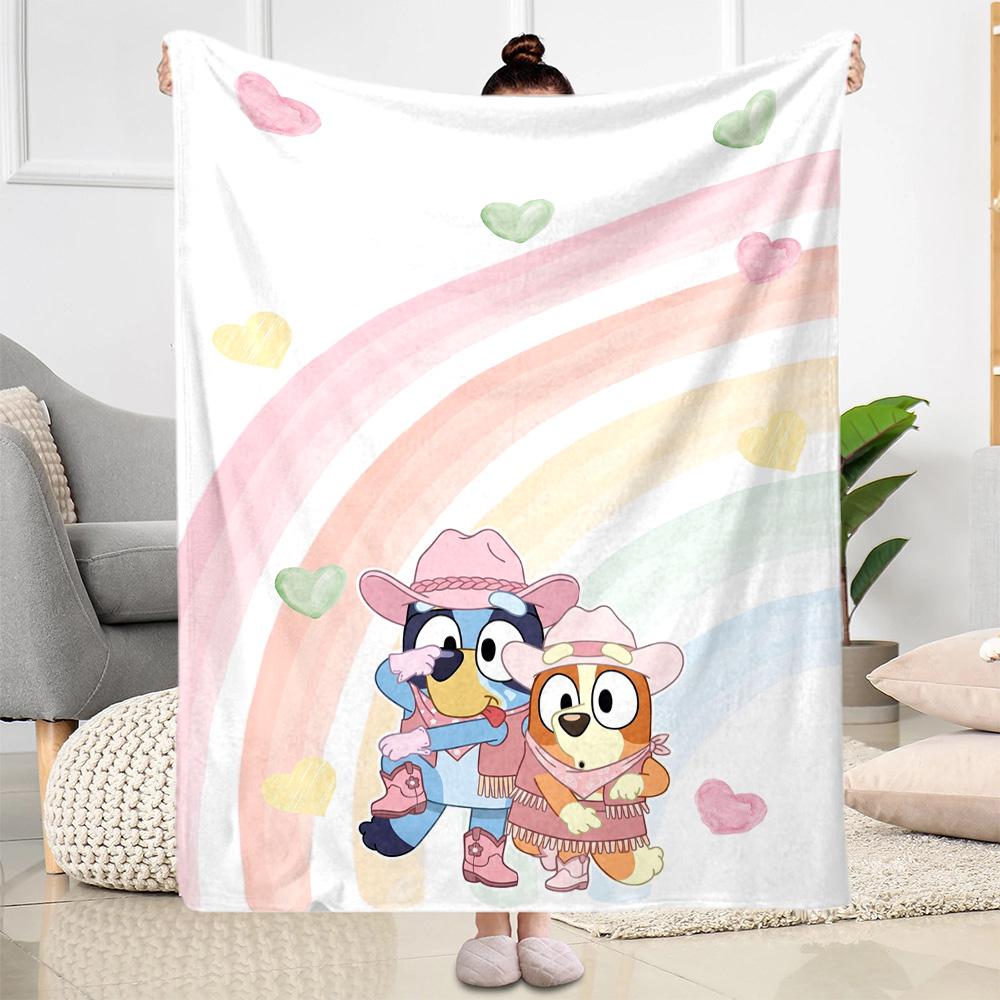 Bluey's Birthday Bash Blanket Soft Warm Cozy Great for Chair Picnics Couch Four Seasons Universal Playful Design