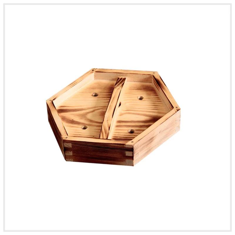 Wooden Hexagonal Steamer Chinese Dim Sum Steamed Grid Multi-size Heat Resistant Household Pastry Steamer Kitchen Cookware Tool