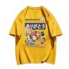 Plus Size Japanese-style Anime O-neck T-shirt Short-sleeved Fashion Harajuku Shirt Cotton Unisex Oversized Men's Women's T-shirt
