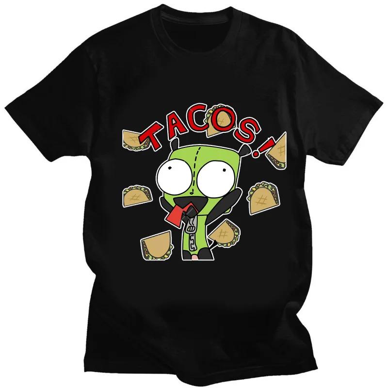 Аниме Invader Zim Invader Gir Graphic Tshirt Zim Image Cartoon T Shirt Unisex Unisex Cotton Tee Shirt Fashion Shirt Streetwear Tops Unisex