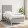 3142313 vidaXL Divan Bed with Mattress Light Grey 100x200cm Fabric