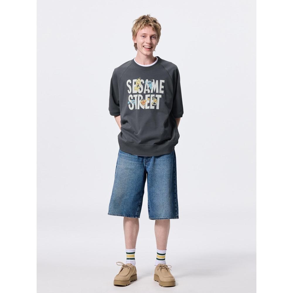 GU by Uniqlo Футболка с 5 рукавами Улица Сезам