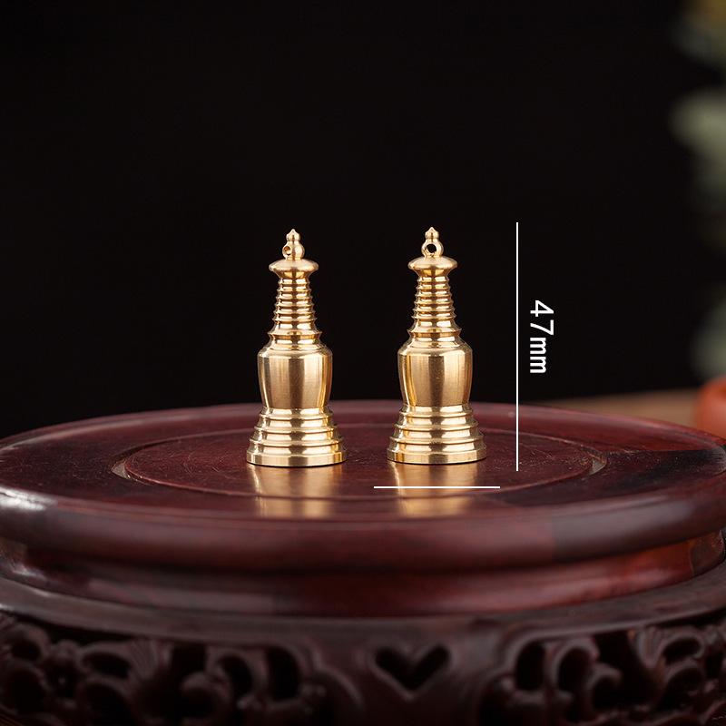 Antique Brass and Copper Mini Vase for Desktop Flower Arrangements