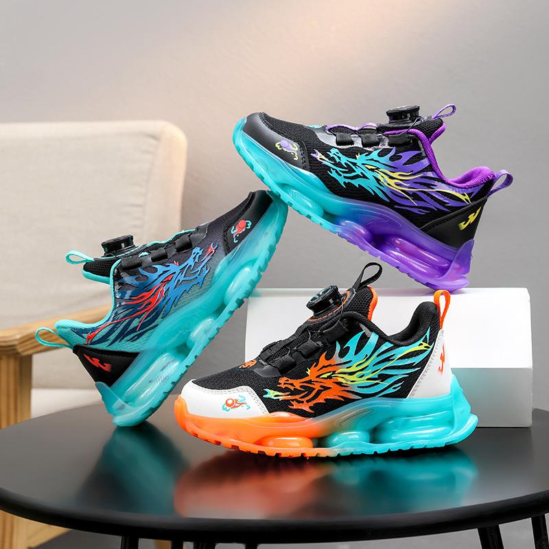 Boys Basketball Shoes 2025 Summer New Mesh Children's Shoes Boys Running Middle and Older Children's Sports Shoes