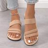 Ladies Shoes 2025 Open Toe Women's Sandals Summer Elastic Band Casual New Plus Size Concise Best Seller Flat Sandals