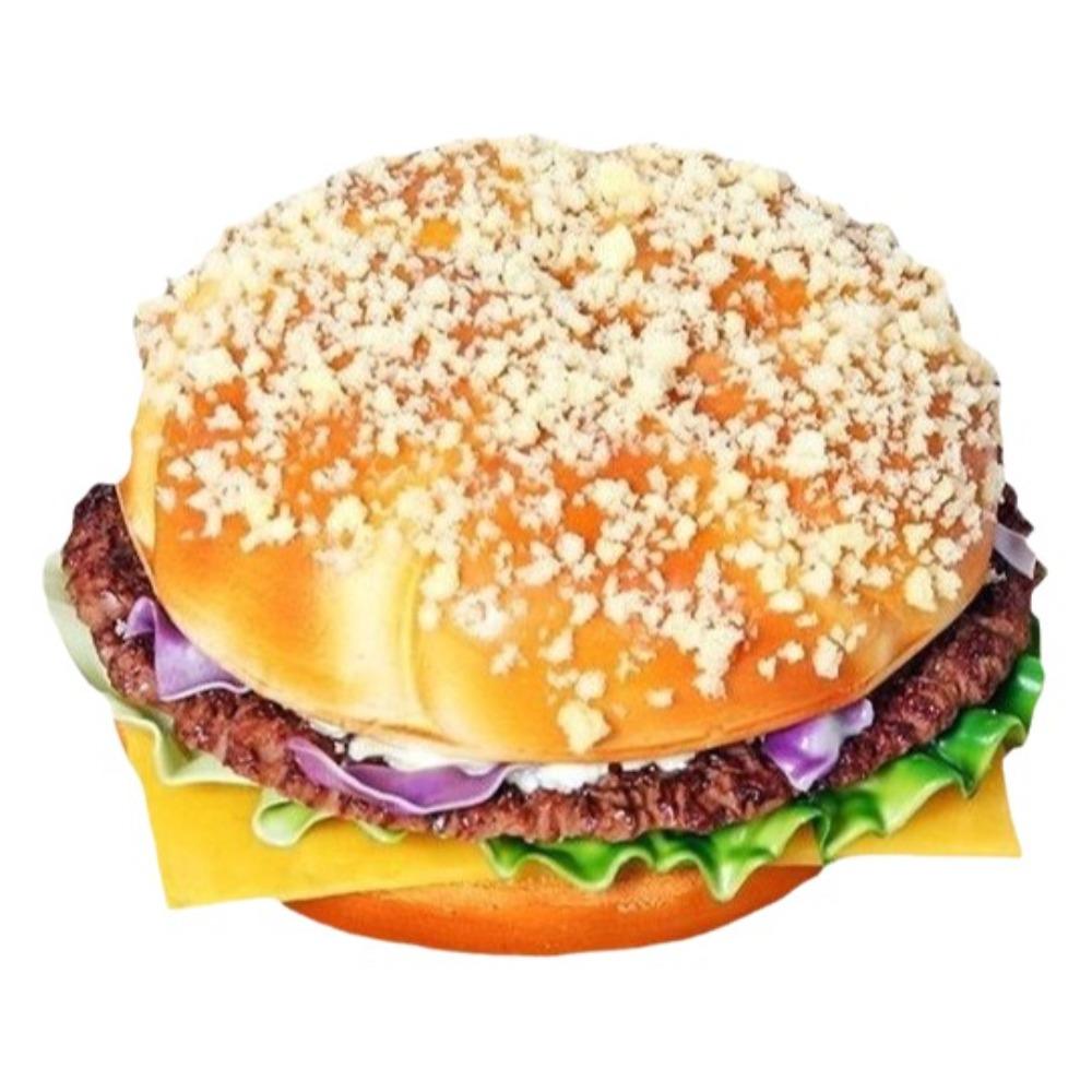 Soft PU Beef Burger Model Realistic Fake Bread Party Decoration Food Simulation Model DIY Display