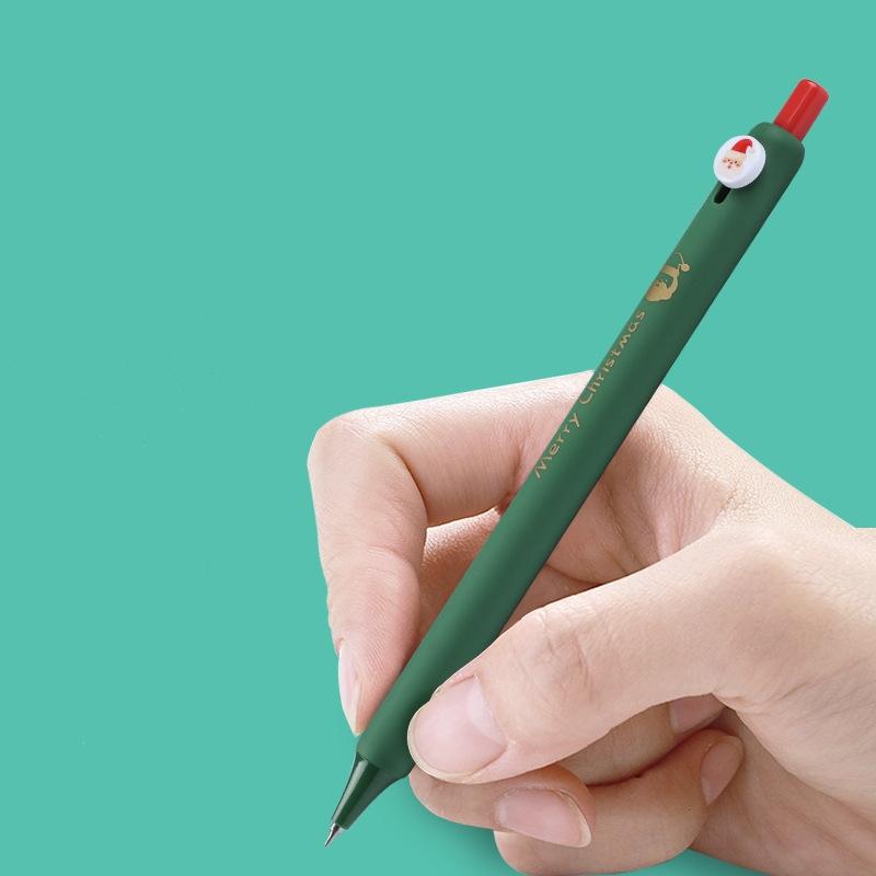 4pcs Merry Christmas Gel Pen Set Coco Bell Celebration Party Gift 0.5mm Ballpoint Black Color Ink Office School
