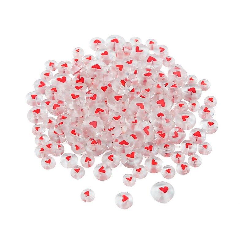 Прозрачные бусины в форме сердечек, лэмпворк, глазурованные стеклянные бусины 6-10 мм для ювелирных изделий