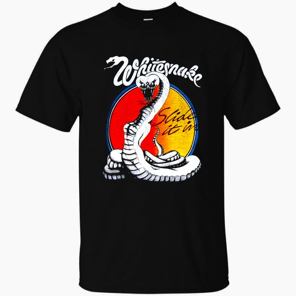 Вдохновленная Whitesnake Рубашка с принтом Slide It In Черная Унисекс S-234XL Футболка Унисекс