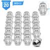 (20) 12X1.5 Chrome Wheel Lug Nuts 19Mm Hex For Ford Focus Fusion Escape EcoSport