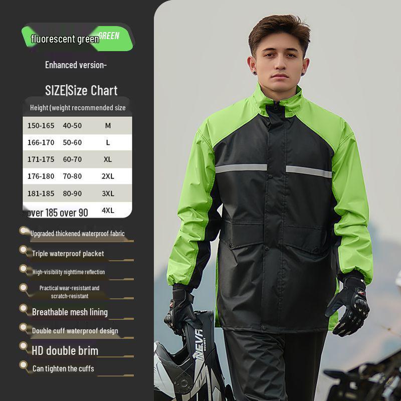 Водонепроницаемый мотоциклетный костюм - Комплект плаща и брюк для электромобиля для использования на открытом воздухе