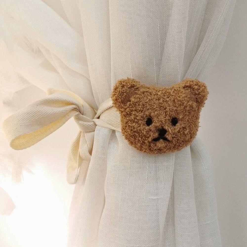 Cartoon Doll Curtain Clips Embroidery Curtain Buckle Soft Curtain Tieback Children Room