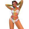 Summer Outfits Transparent Fishnet Tank Tops Bikini Cover Ups Rainbow Swimsuit Women Mesh Dress