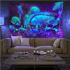Флуоресцентный грибной гобелен фон светящийся настенный художественный домашний декор