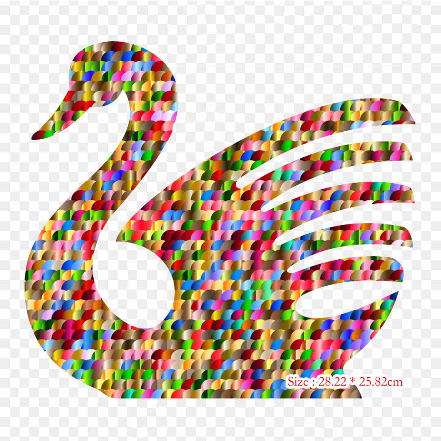 Goose Mute Swan Iron On Heat Transfer Printing Vinyl Patches Sticker for Clothes DIY Appliques Washable Patches