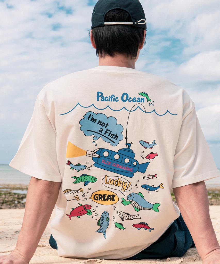 BIGWAVE COLLECTIVE I'M Not Fish Short Sleeve T-Shirt (Off-White)