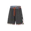Color Block Letter Mid-Waist Drawstring Straight Sports Shorts Men Bottoms Obsidian-Gray AAPU111-2