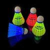 45720 /8 Pcs LED Badminton Shuttlecocks Long-lasting Night Visible Nylon Glowing Shuttlecocks Windproof