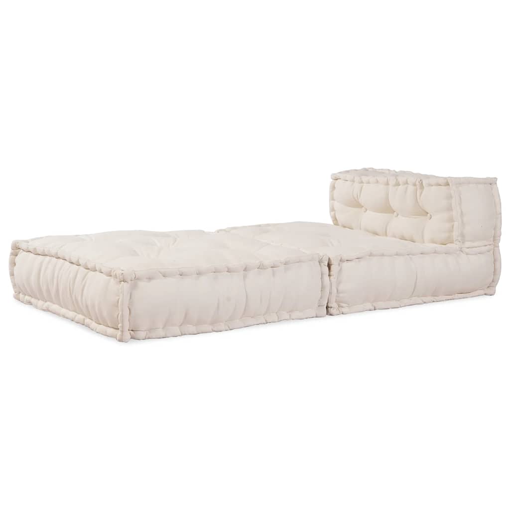 Modular Sofa Element Cream 70 x 70 x 54 cm Fabric