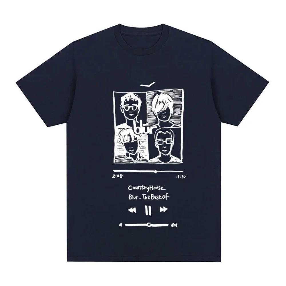 Blur Country House Retro Music British Rock Summer Casual Short Sleeve Women And Unisex Comfort Fashion Tshirt