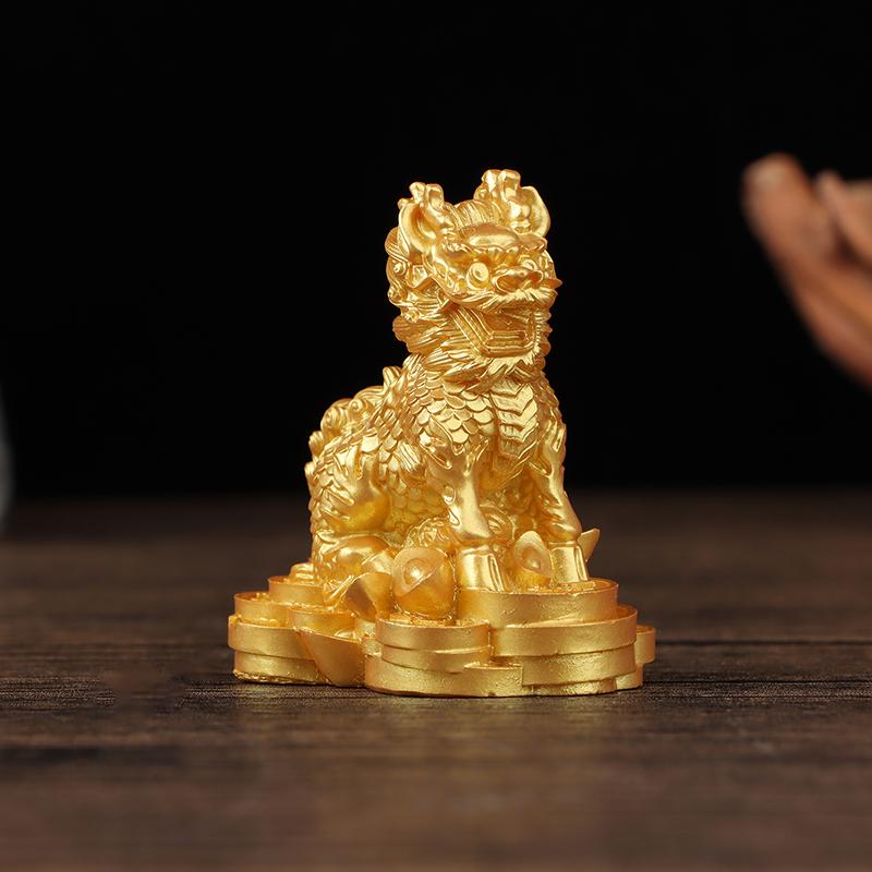 1 пара китайских медных статуэток бога-зверя фэншуй Килин Чи-Лин Килин для украшения дома