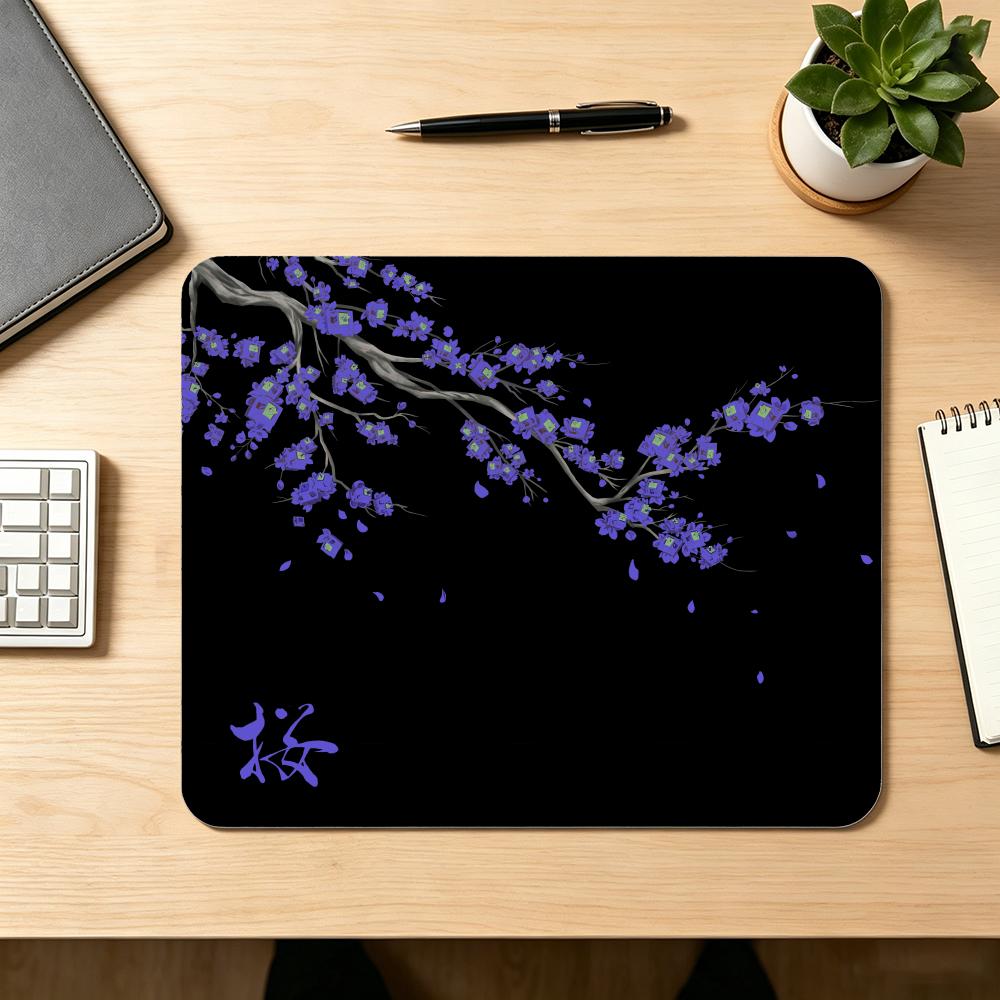 Japanese Cherry Blossoms Mouse Pad Square Computer Office Game Table Mats Rubber Anti-slip Laptop Mousepads 40X45 and 22x18 Pads