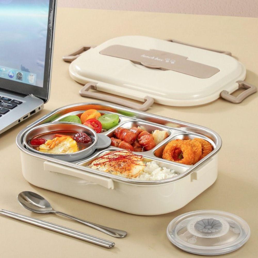 304 Stainless Steel Lunch Container Large Capacity Food Container Office