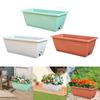 Window Box Planter Large Capacity Breathable Rectangular Flower Pot with Drainage Holes for Porch Patio Balcony Outdoor Garden