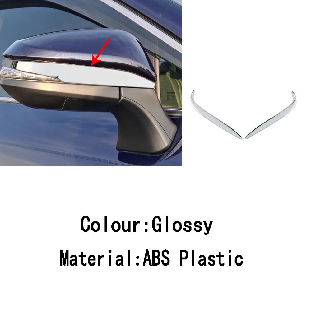 For Toyota Venza/Harrier 2024 ABS/Steel Frame Side Rearview Mirror Strip Cover Trim Sticker Eyebrow Accessories