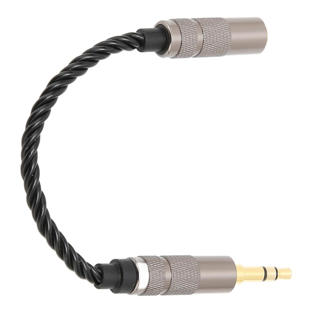 Silver Plated Copper Headphone Jack Conversion Cable 4 Strands of Stranding Cable Music Listening