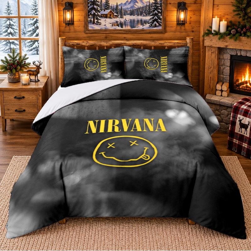 Печатный комплект постельного белья из 3 предметов, узор Nirvana, простыня, наволочки для декора спальни
