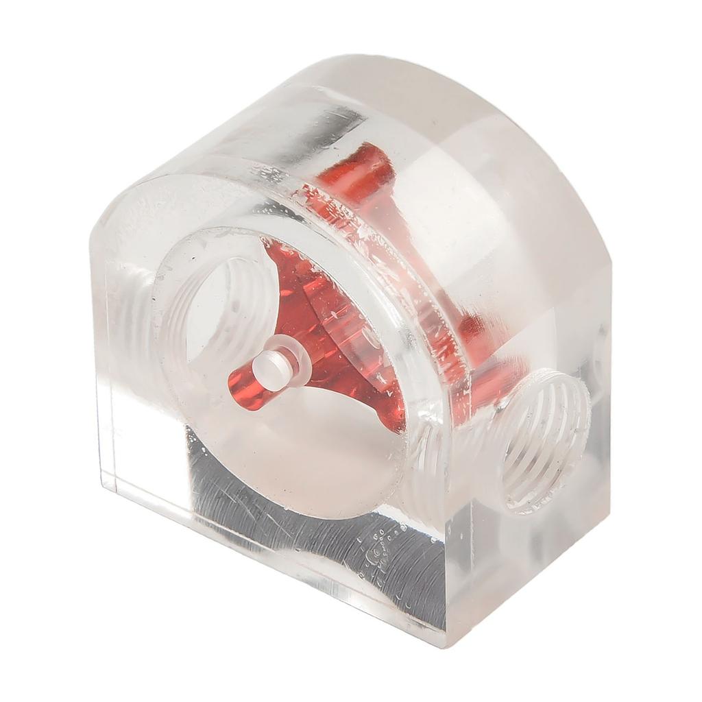 1pc 2 Way Water Cooling Indicator Acrylic Transparent Flowing Meter G1/4 Thread