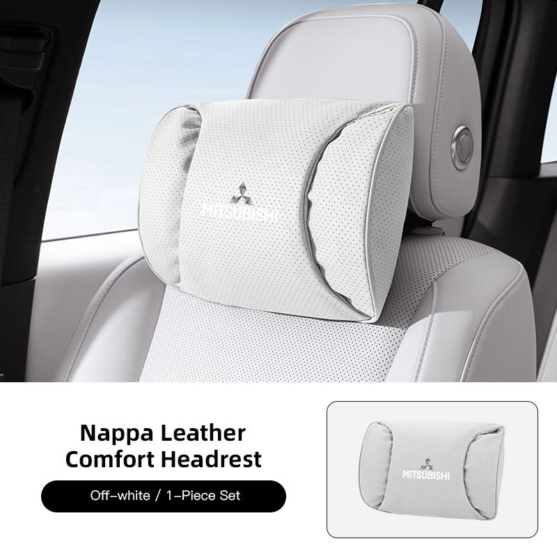 nlvc3 Keychain Leather Car Seat Headrest High-quality Comfort Waist Rest Neck Pillow For Mitsubishi Eclipse Lancer Outlander I200Space