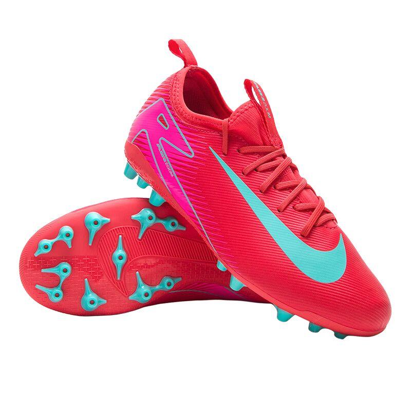 Nike Кроссовки Zoom Mercurial Vapor 16 Academy AG GS Mad Energy Pack для детей, красные, угольно-светящиеся, аврорально-зеленые FQ8403-800