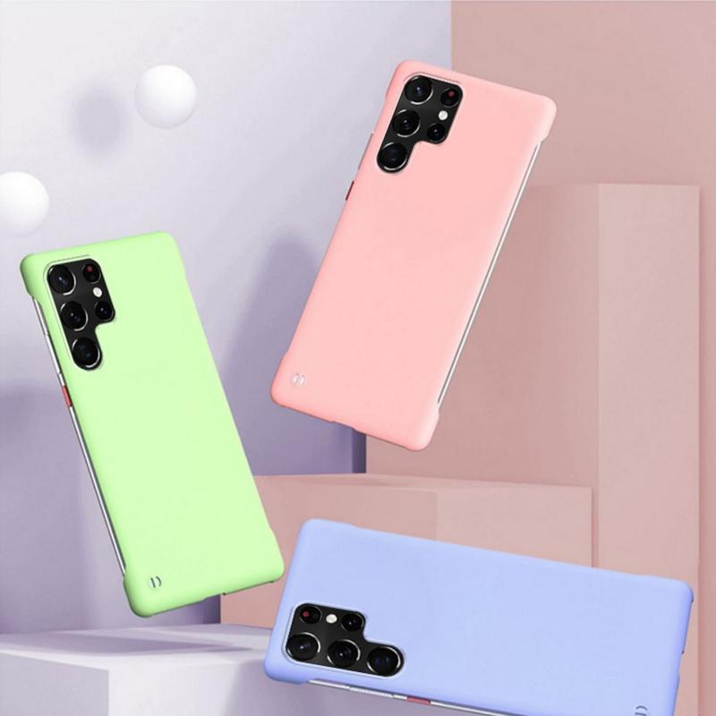 Ультратонкий безрамный жесткий чехол для Samsung Galaxy S25 Ultra S24 FE S23 S22 S21 Plus S20 FE PC цветной чехол