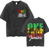 Vintage Washed Bob Marley T Shirt  Punk Hip Hop Short Sleeve T-shirts Unisex High Quality Oversized T-shirts Y2k Streetwear