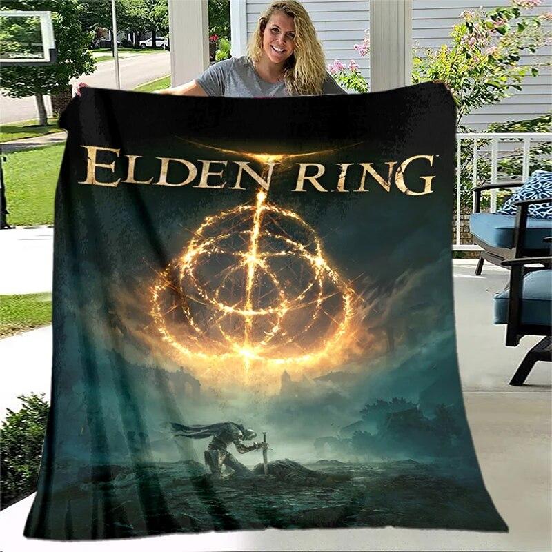 Alden Ring Game Мультяшная плюшевая кровать, тонкие одеяла для пикника с героями мультфильмов, современное фланелевое одеяло Gedruckt Bettdecke Geschenk