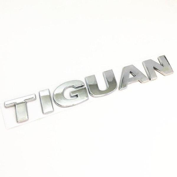 Black/silver Tiguan Car Rear Bumper Trunk Letter Car Style Stickers Emblem Decals English Alphabet Logo Auto Accessories