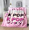 Kpop Flannel Blanket Soft Warm All-Season Throw, Design for Camping, Car Travel, Hiking Sofa, Bed, Office Perfect Gift for Parties