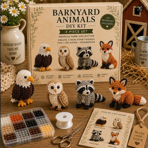 New 3D Beaded Figurine Kit Ideal DIY Gift Set with Beautiful Packaging for Craft Lovers